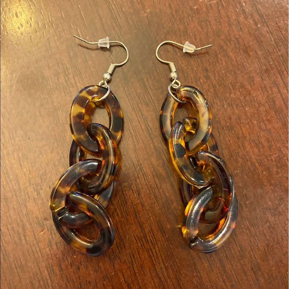 Leopard Print Dangle Earring Set